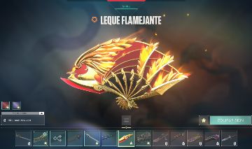 Conta valorant com leque flamejante, arcane, retribuição e ursinhos carinhosos.