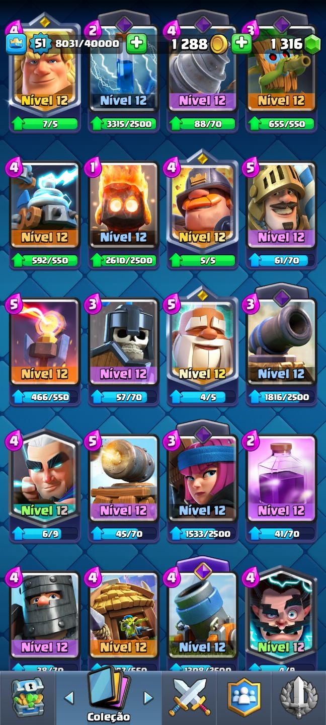 Conta de Clash Royale Upada, com 10K de troféus e com muitas evoluções