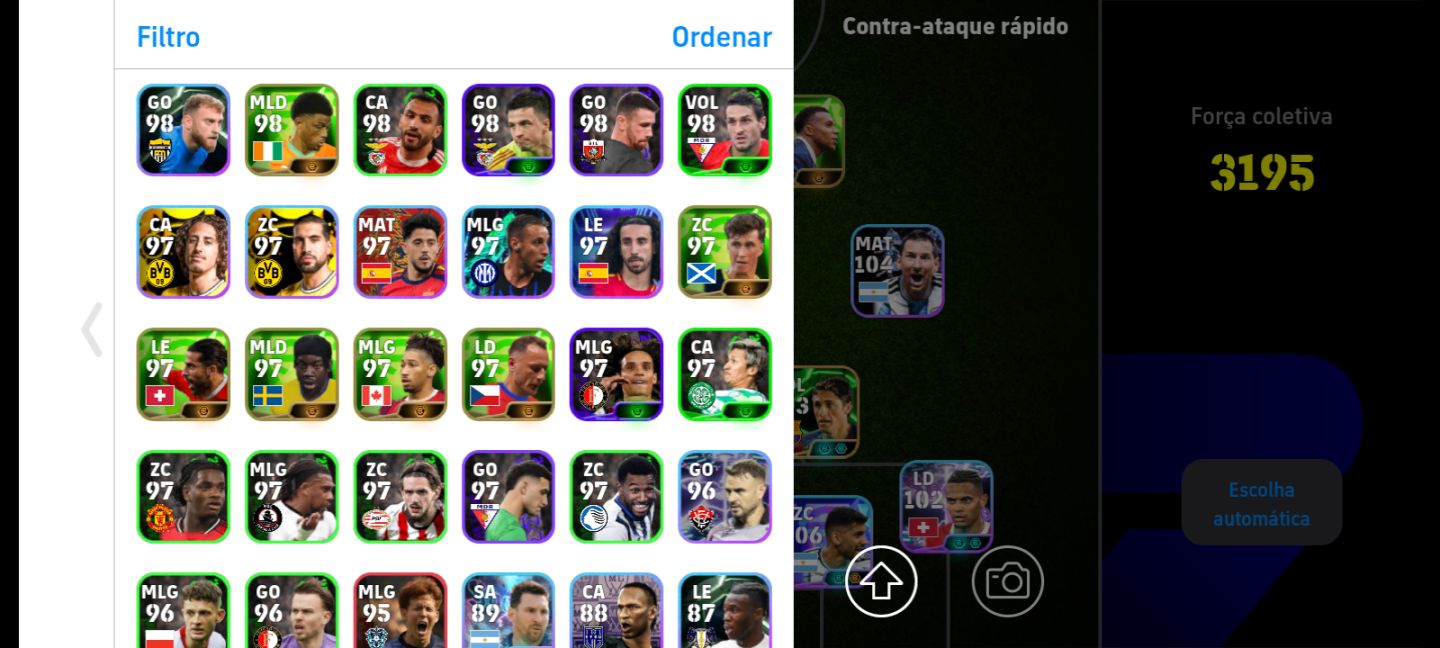 Conta Efootball! Suárez 105 + M Reus + Romero 106 + Zanetti + Edmilson + Klopp