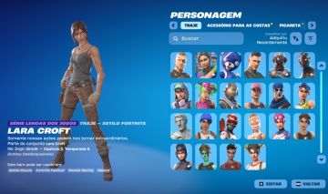 Conta Fortnite com Skins raras e alguns passes antigos. Machado leviatã e Lara.