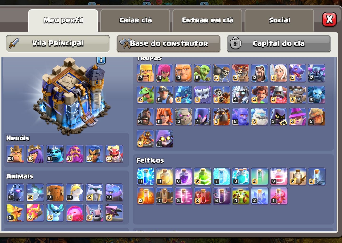 Conta Clash of clans raríssima com mais de 11 mil gemas
