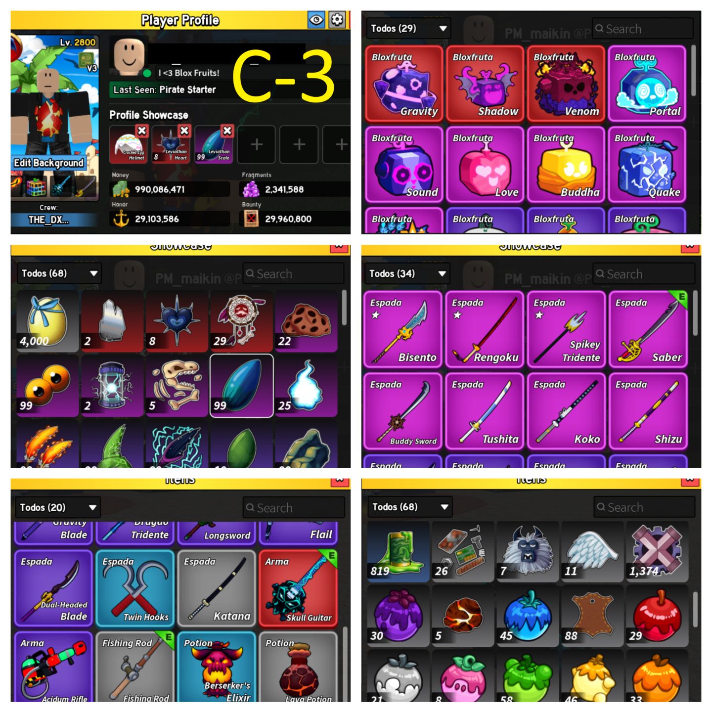 CONTAS COM 30M BOUNTY BLOX FRUIT