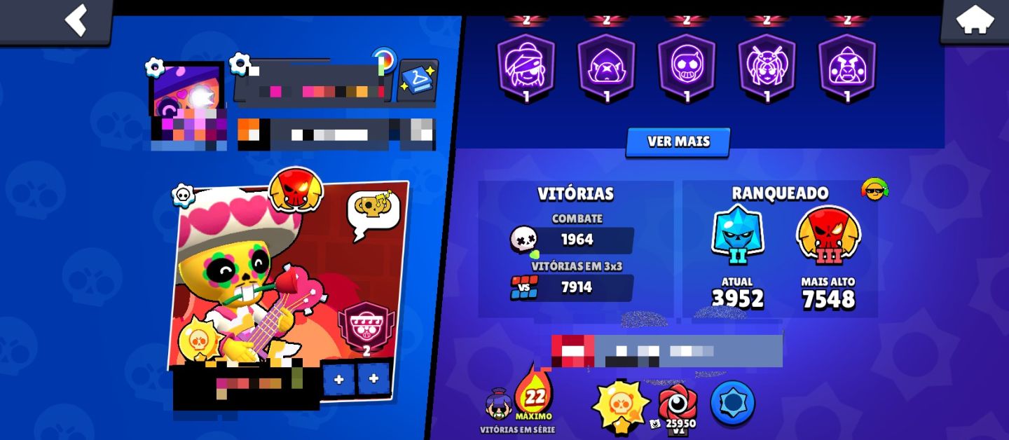 CONTA RARA 2020 | FULL BRAWLERS | +350 SKINS | 72K TROFÉUS