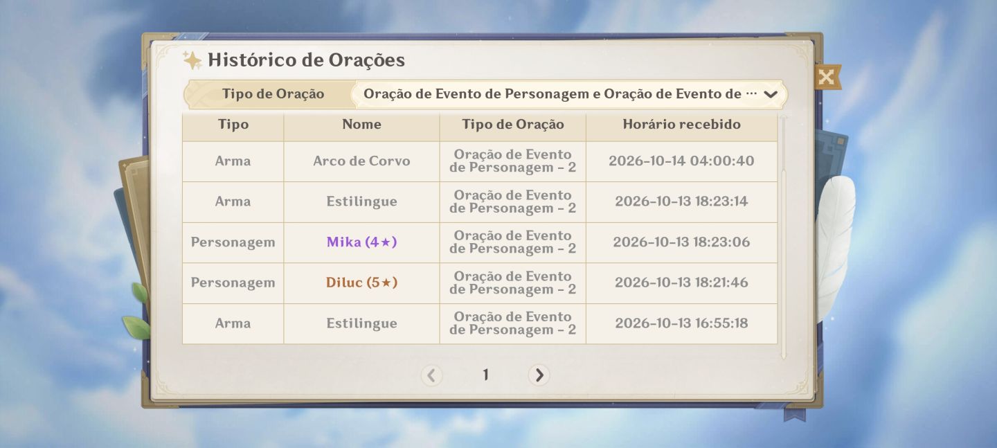 Conta Genshin AR 59 | América | +10 Personagens 5 Garantido sem vínculos.