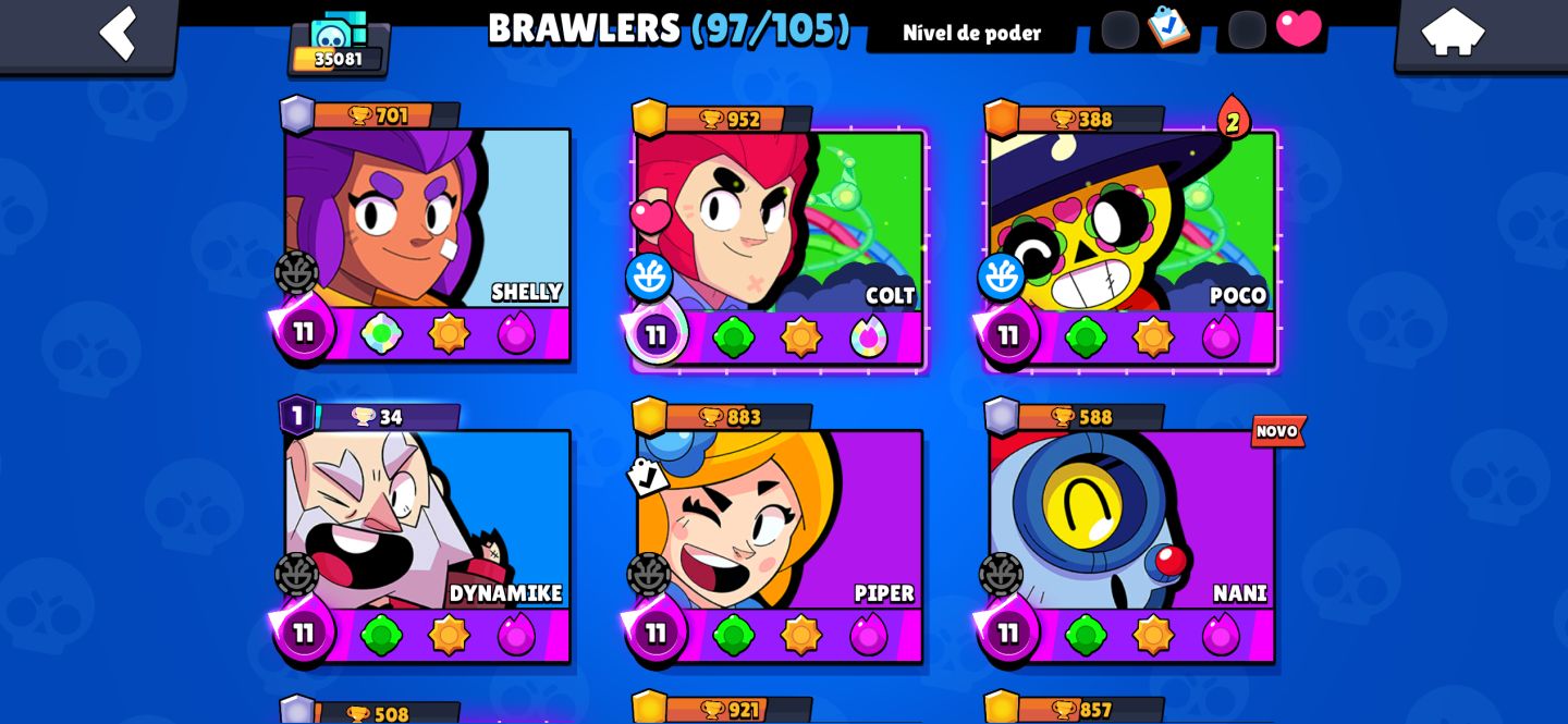Conta de Braww 35k de troféus e muitas skins