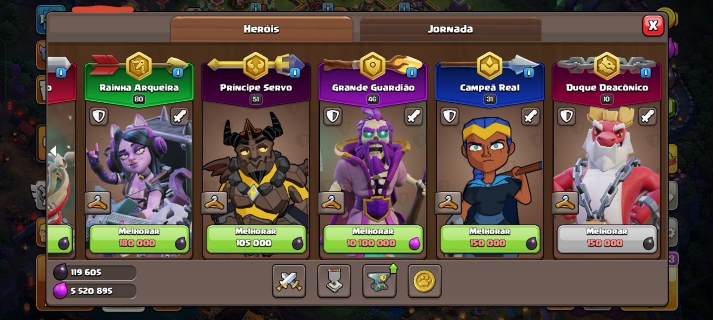 CONTA CLASH OF CLANS CV15 | 6 CONSTRUTORES | 1.000+ GEMAS | RAINHA 80