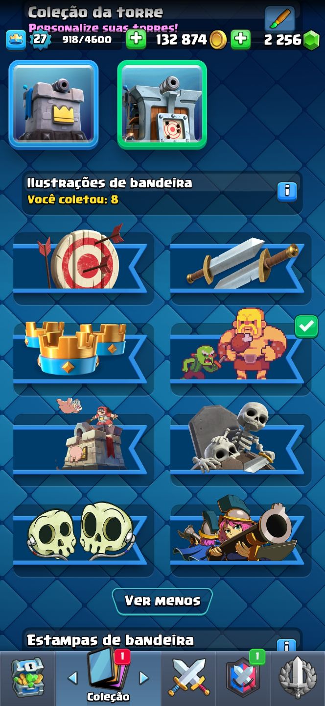 CONTA Clash royale arena 14 + 150k gold + 2k gema, torre nível 10