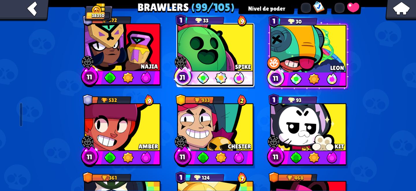 CONTA BRAWL STARS COM MUITOS BRAWLERS