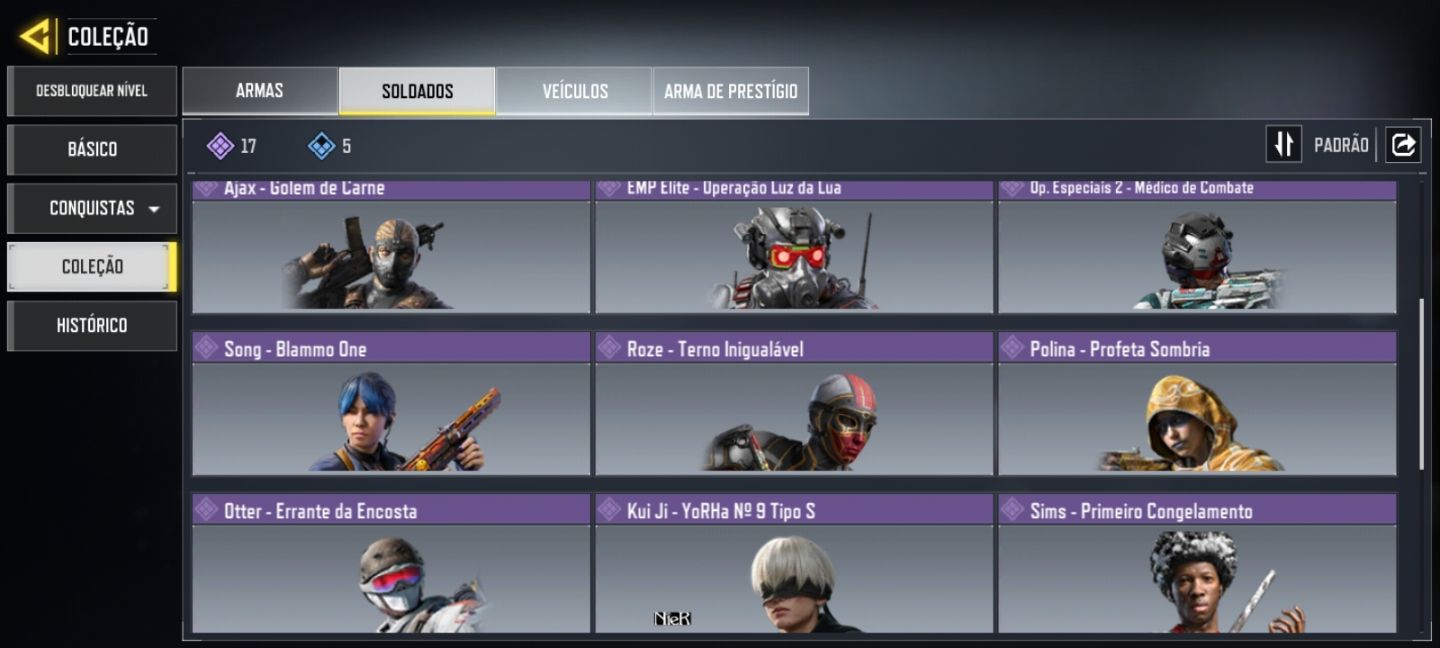 Conta feminina Call of duty