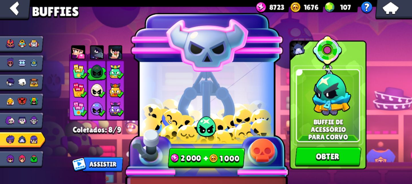 Conta brawl: 34k trofeus bem upada em recursos
