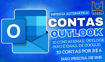 10x CONTAS EMAIL OUTLOOK/HOTMAIL NOVO + Entrega Automática NÃO PRECISA DE SMS.
