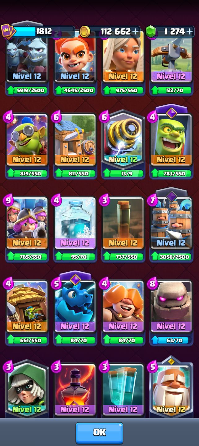 Tô agoniado ] CONTA CLASH ROYALE PREMIUM | 14x LVL 16 | 122/122 |