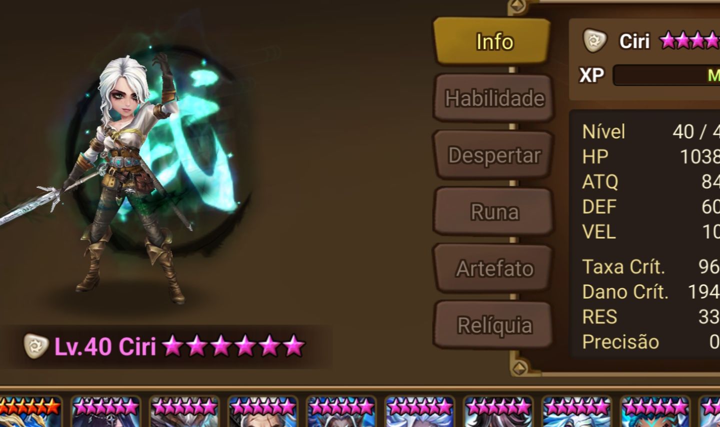 Ásia summoners war 2 Ld ciri light e veronica