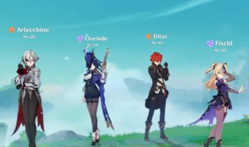 Genshin impact server Ásia AR 52 CLORINDE+ ARLECCHINO
