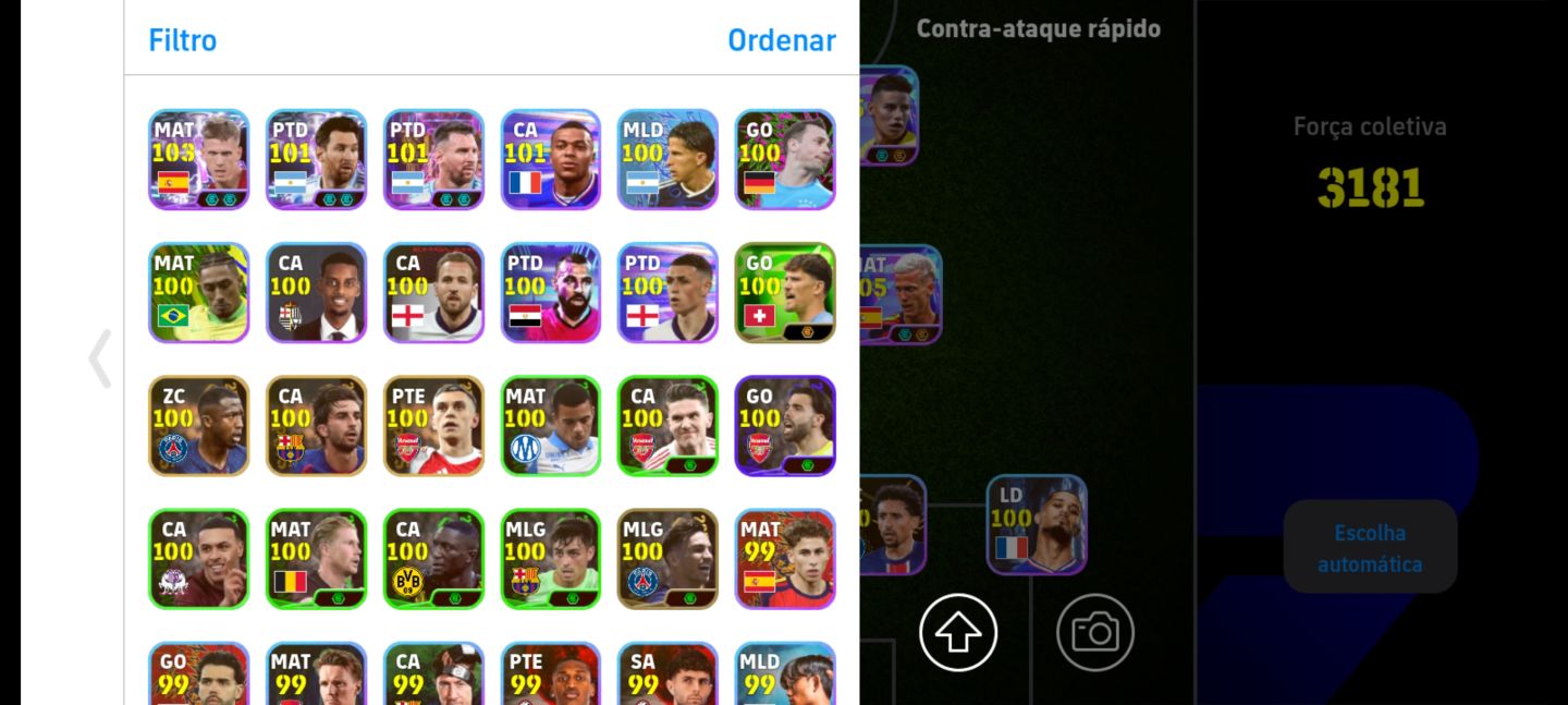 Conta Efootball com 3181 Fc - Ronaldinho | James blitz | Bellingham bg | Olmo