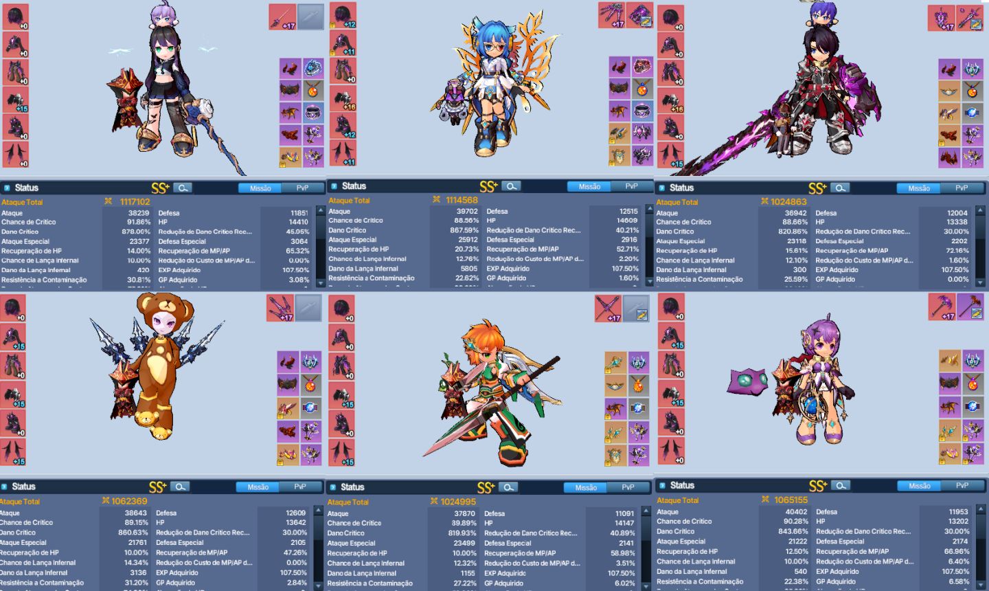 CONTA GRAND CHASE CLASSIC ENDGAME 20 CHAR 1M ++