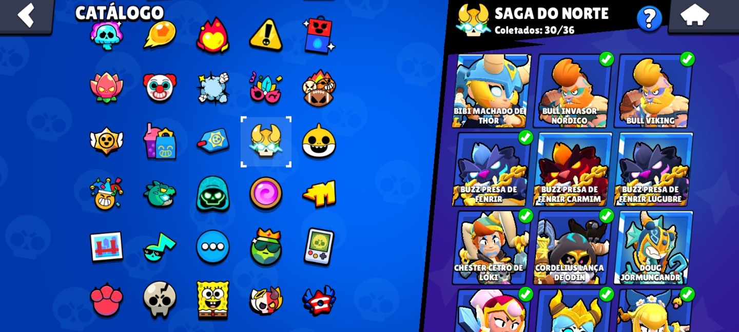 CONTA DE BRAWL STARS 70K+ extremamente upada e com diversas skins