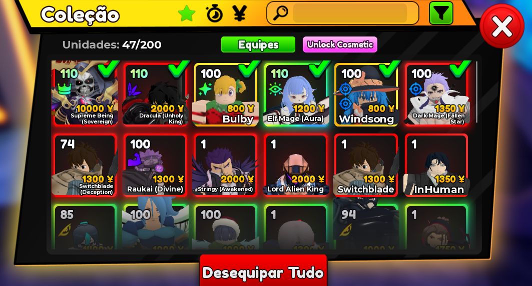 80K DE ROBUX GASTOS, 90K DE KILLS NO TSB, AINZ UNIQUE ANIME ADVENTURES E KORBLOX