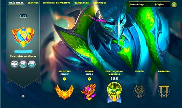 ZED GALANTE SKIN LENDÁRIA + [ CONTA GOLD COM MMR ALTÍSSIMO ] + [ TROCA NICK ]