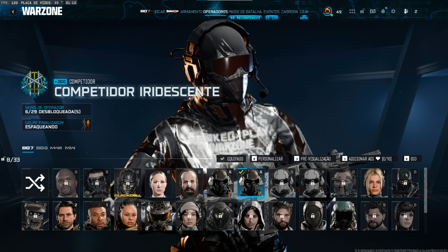 CONTA TOP TIER: IRIDESCENTE | PRESTÍGIO 5 | ITENS EXCLUSIVOS DE EVENTO