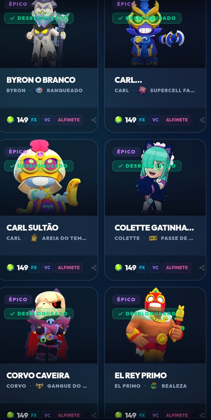 Conta Brawl Stars Diamante I