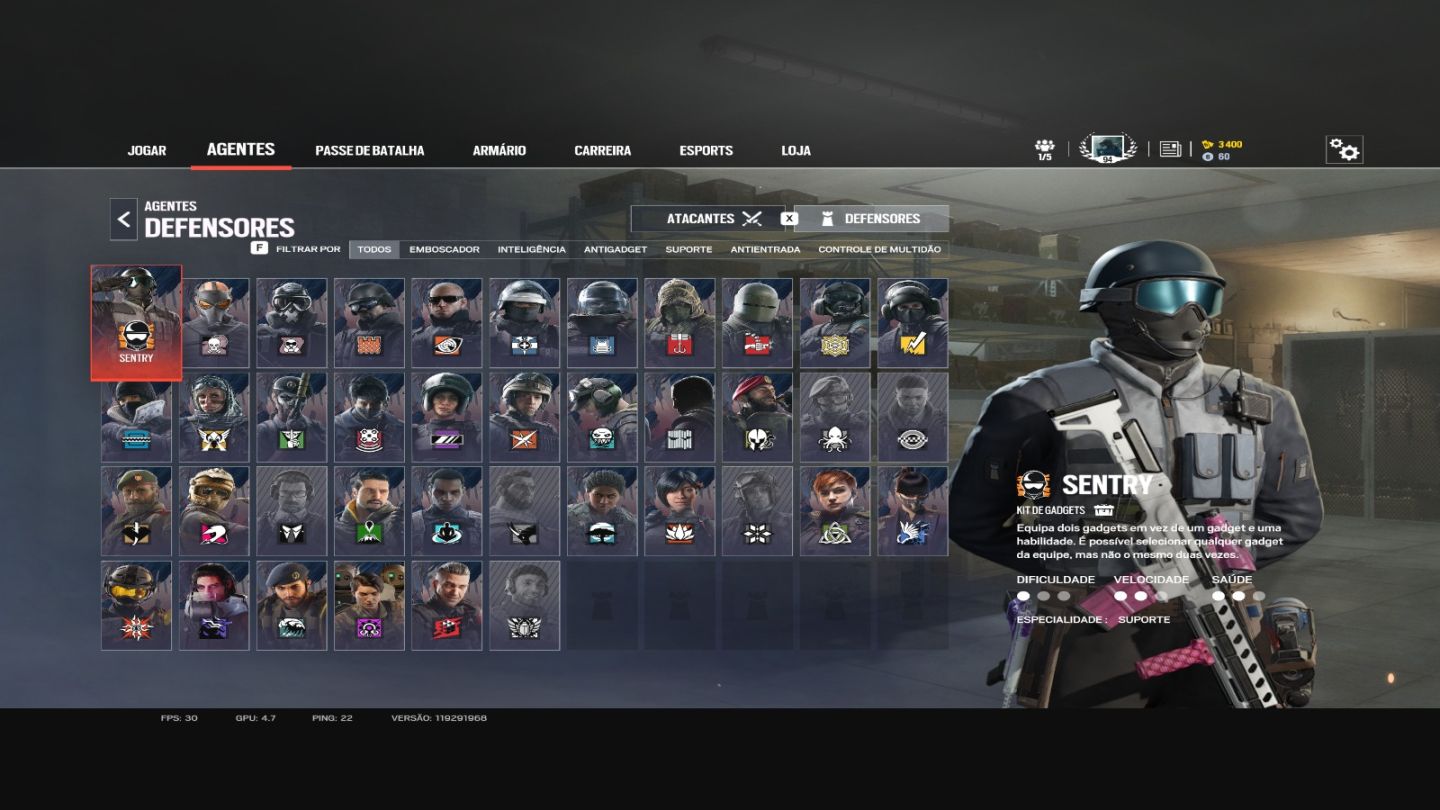 Conta R6 LEVEL 94, QUASE TODOS OS BONECOS E ALGUMAS SKINS