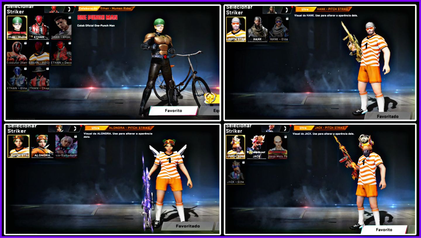 Conta Blood, Bastão, Chinelo, Skins de armas Eterna e Ultra, Skins de Strikers +