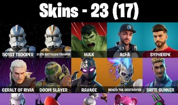 CONTA FORTNITE COM 23 SKINS GERALT RIVIE/RAVAGE/ALI-A/KENJI/PARIENTAL COM PIN