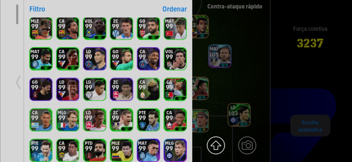 Conta Meta de Efootball Mobile com Romário, Rummenigge, Maddison e Dani Olmo