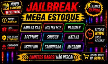 (MEGA estoque 19/10) Carros Hypers e Acessórios Jailbreak