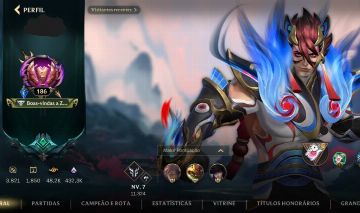 Conta de PreRegistro WildRift LVL 186 com 260 skins( incluindo primeiros passes)