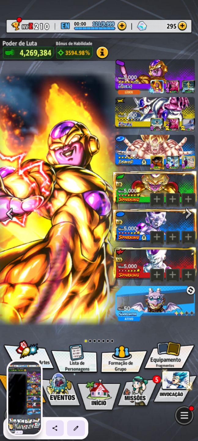 Conta Completa Dragon ball legends