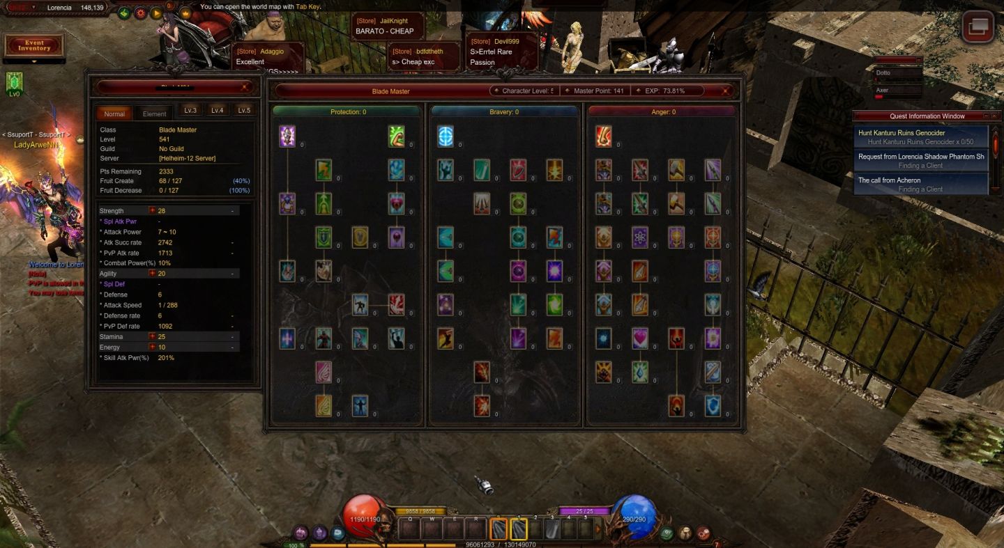 BM lvl 541 sem itens - R$ 110,00. Server: Helheim.