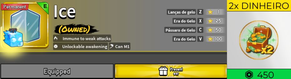 Conta de blox Fruits Completa com Muitas Gamepas, Ice permanente e muitos itens
