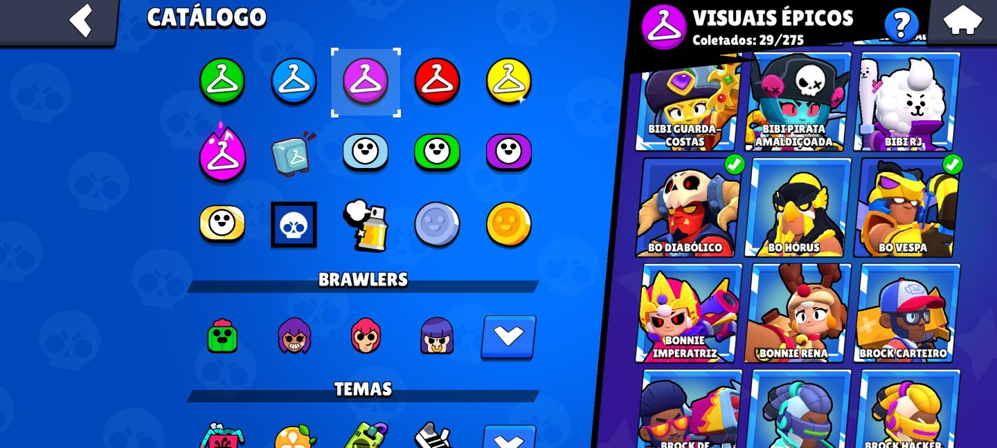 [BRAWL STARS] CONTA COM 75 BRAWLERS, 4 LENDÁRIOS, 9K DE TROFÉUS E VÁRIAS SKINS!