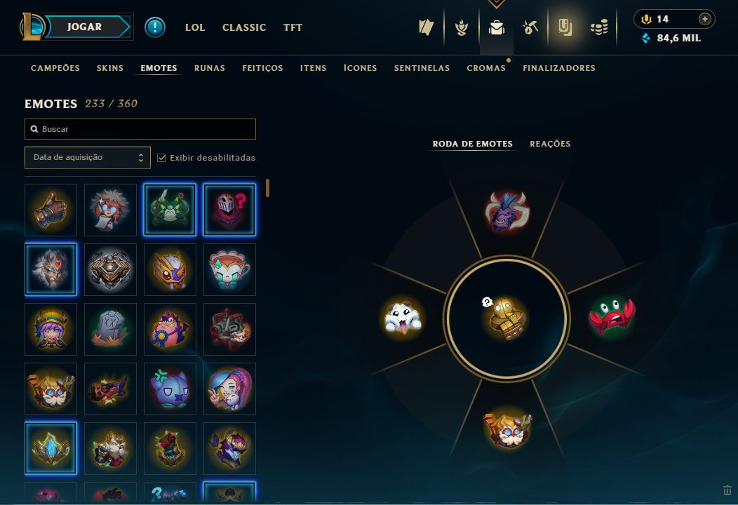 Conta LoL Nv 408 | 336 Skins | 169 Cromas | Ícone Barão 2013 | 84k EA