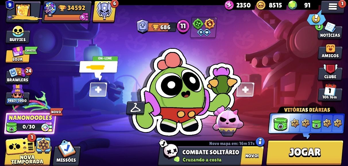 CONTA BRAWL STARS | 34 MIL TROFEUS | 25 POWER 11 | DIVERSOS BRAWLERS NIVEL 1000+