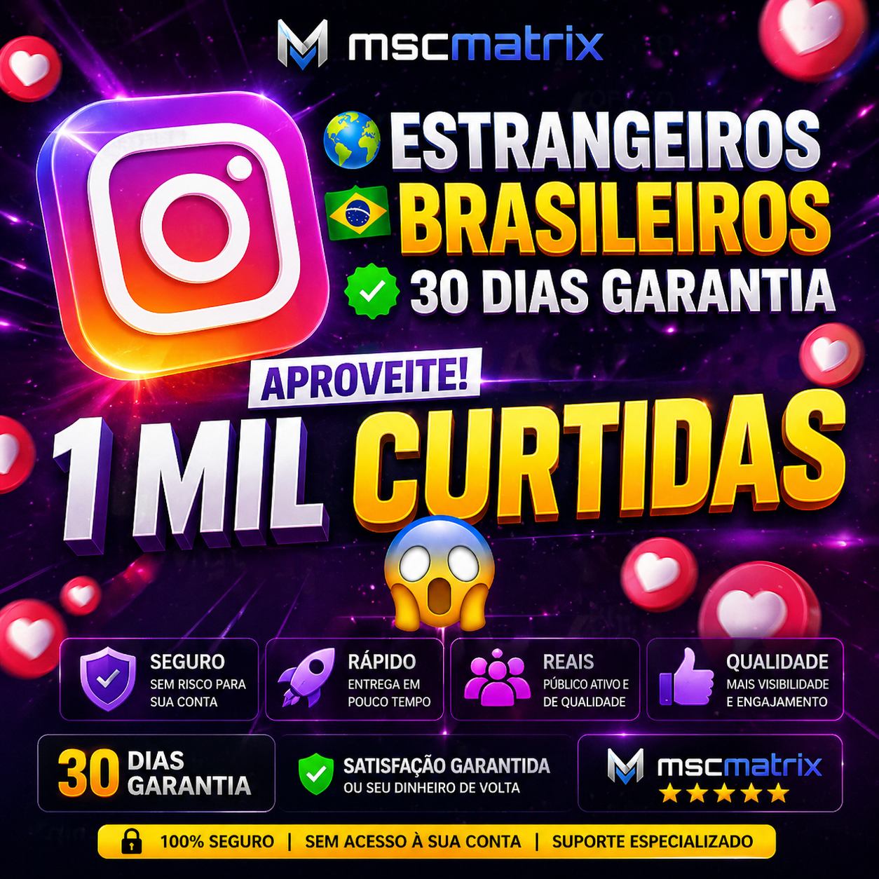 [Menor Preço] Instagram Curtidas - Curtidas Brasileiras / Estrangeiras
