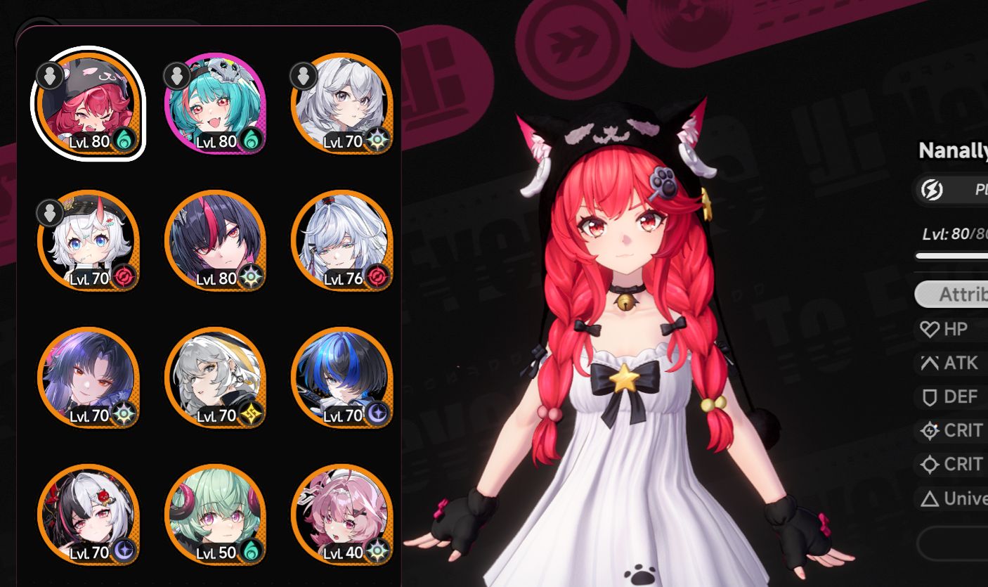 Nte-Todos os personagens, desapego