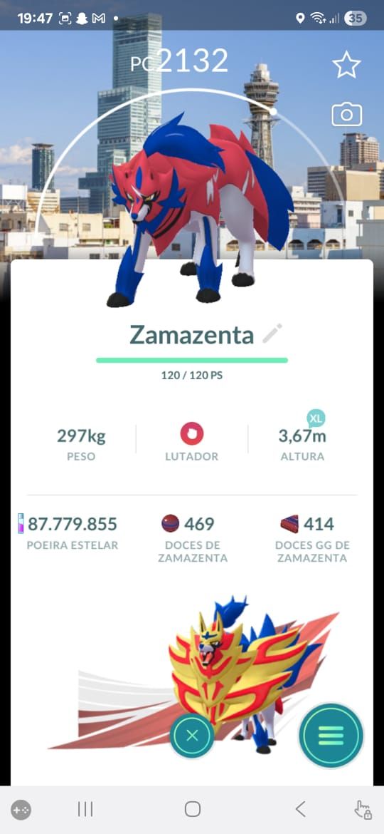 Zacian Norm.c fund ,Paris/zacian e outro e M2 shiny fundo go fest