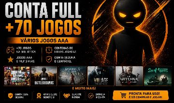 Conta Steam Offline Premium | +70 Jogos AAA + Escolha 1 Jogo Fora do Catálogo