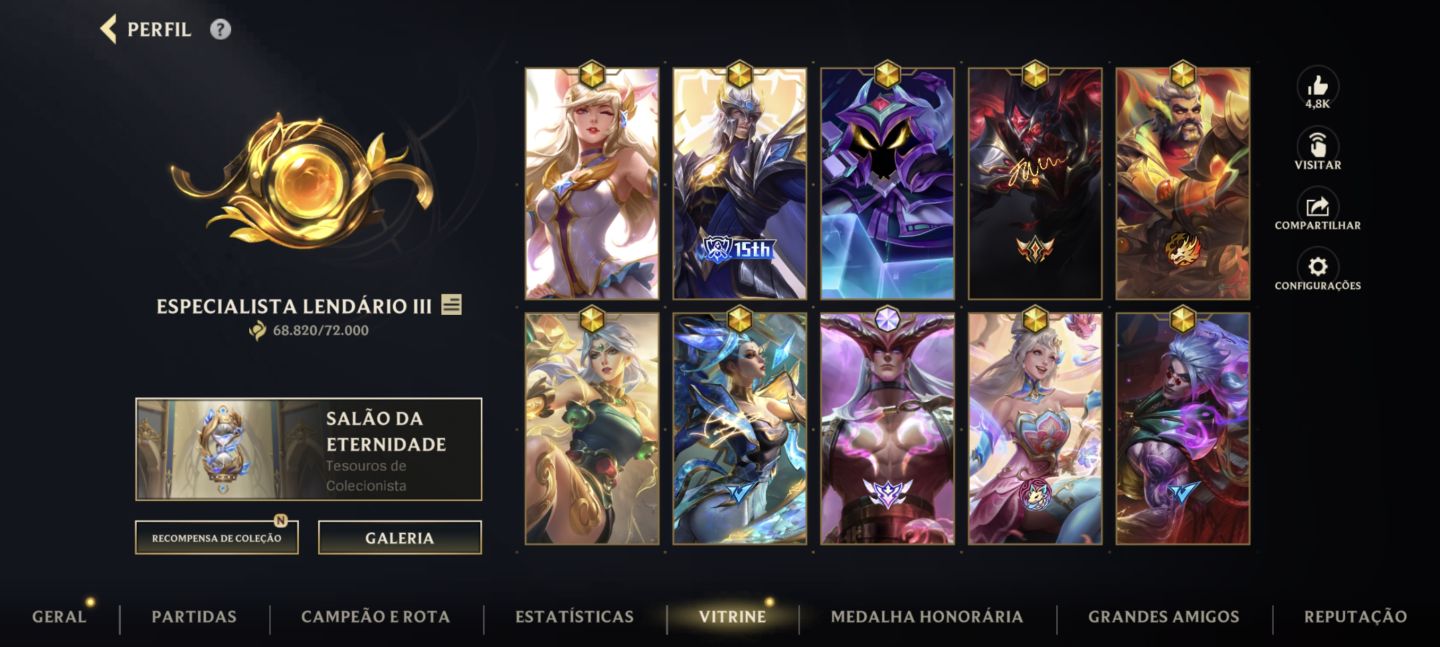 Conta Wild Rift, ALL Champions, 355 skins