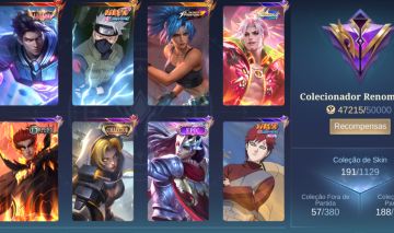 Conta mlbb muito antiga, e com legend alucard, Kakashi no haya, entre outras.
