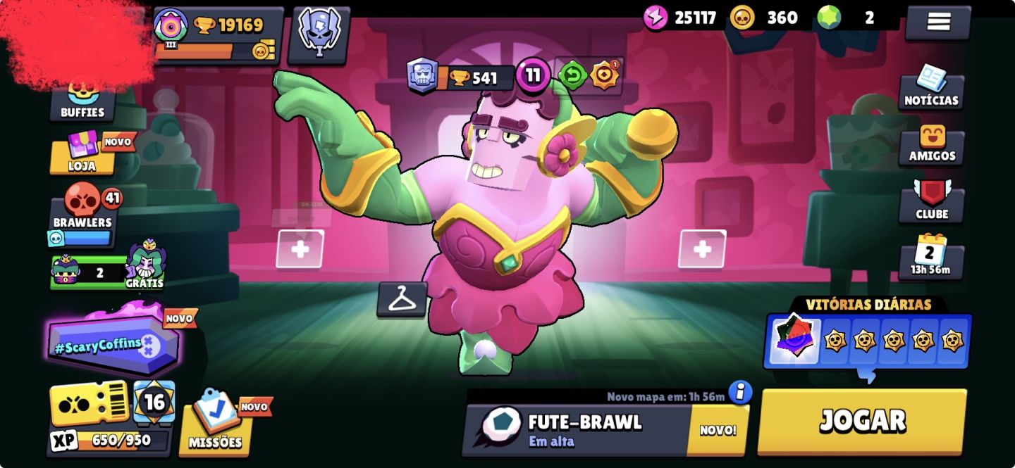 Conta de Brawl Stars com muitas skins