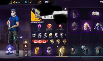 Conta de Free Fire mídia com mais de 500P