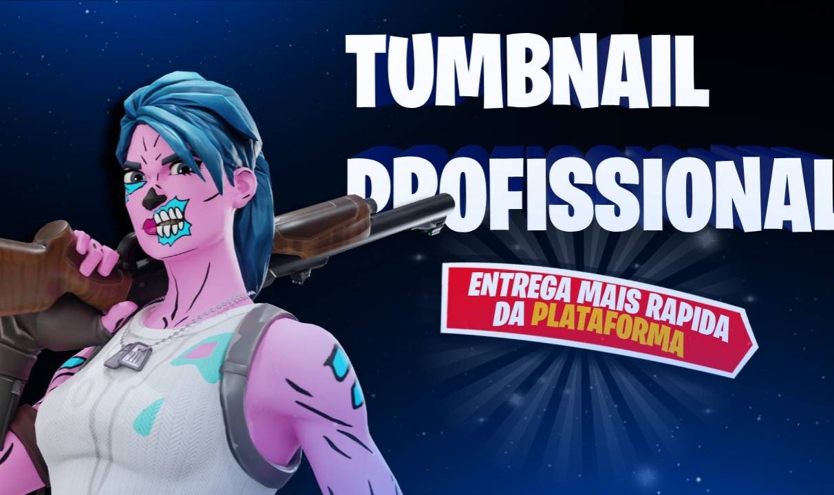 DESIGN PROFISSIONAL | BLENDER FORTNITE, THUMBNAILS, LOGOS E BANNERS