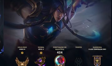 Conta League of Legends Nível 348 | 120 Skins | Ouro 4 | Ótimo Custo-Benefício