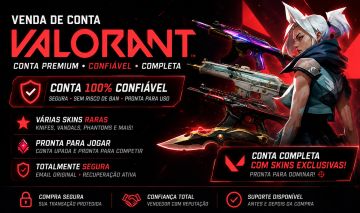 CONTA VALORANT + SKINS RARAS - EDIÇÃO LIMITADA