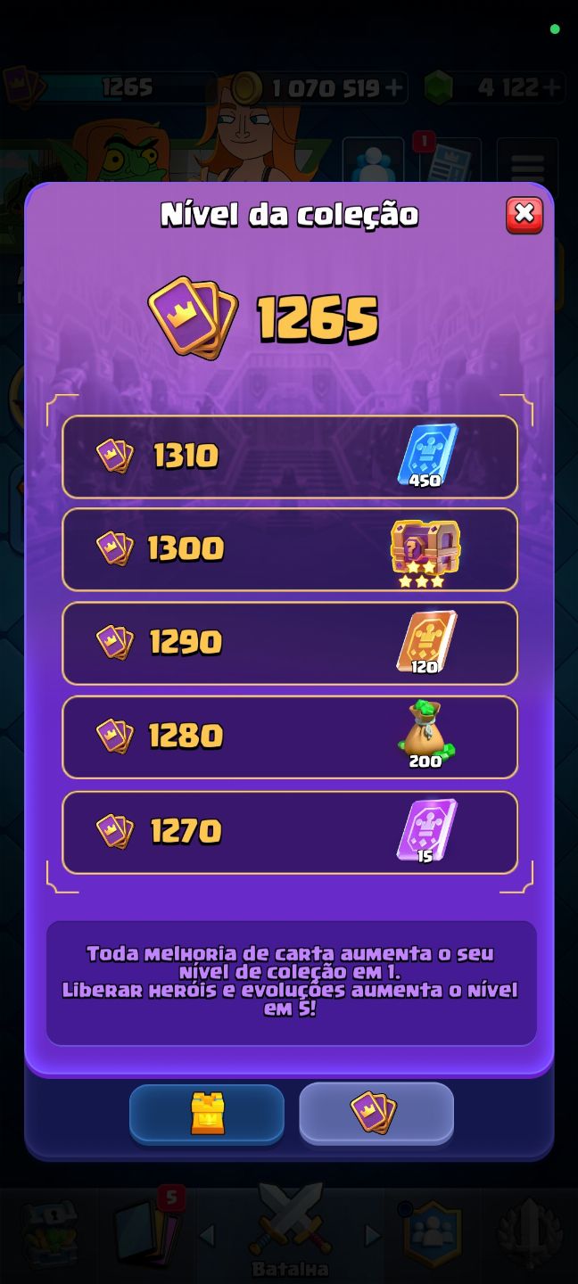 CONTA CLASH ROYALE END GAME