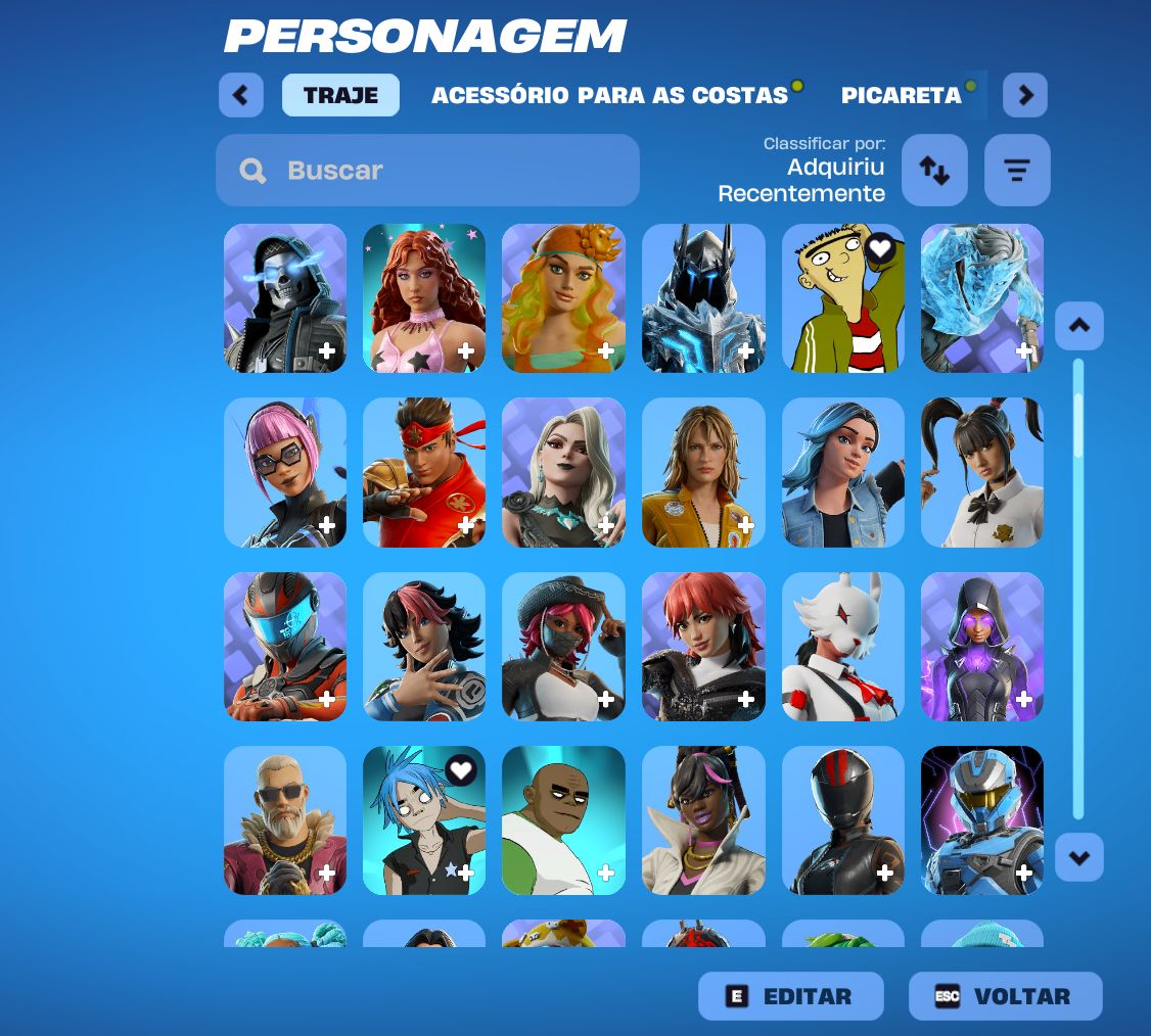 CONTA FORTNITE SEASONS ANTIGAS E PACOTES EXCLUSIVOS